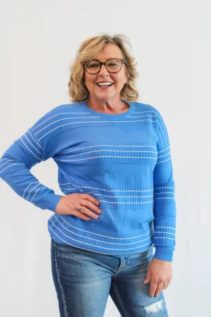 NIKKI STITCHED STRIPE SWEATER