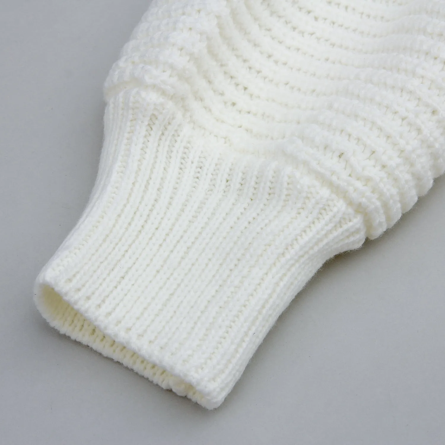 One Shoulder Lantern Sleeve Knit Sweater Mini Dresses