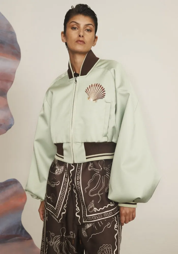 Opal Mint Bomber Jacker