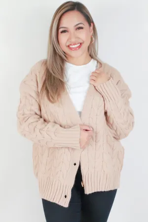 OVERSIZED CABLE KNIT CARDIGAN