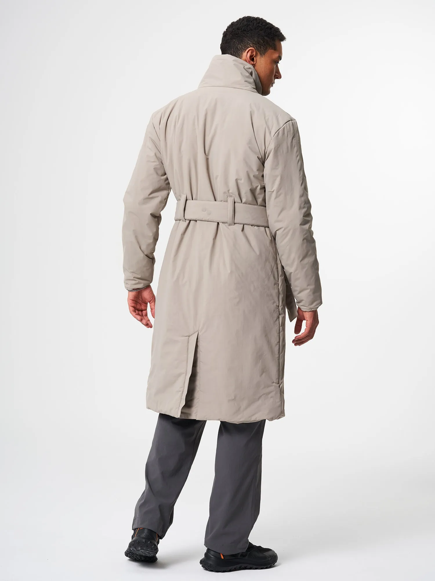 Padded Trench Coat - Cement Taupe (Unisex)