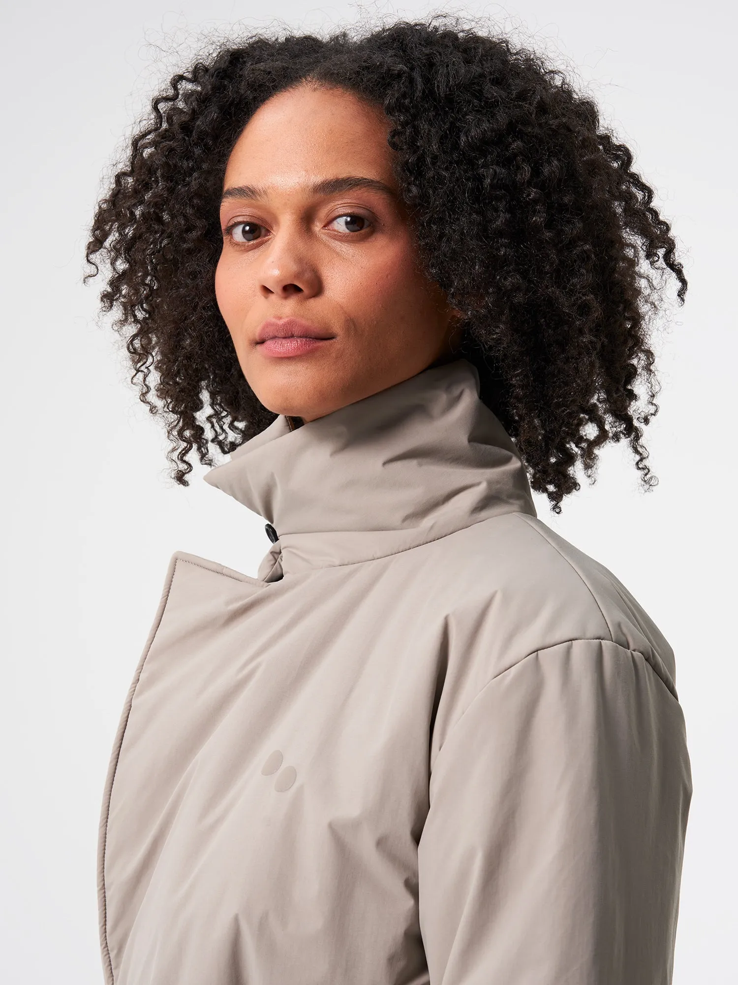 Padded Trench Coat - Cement Taupe (Unisex)