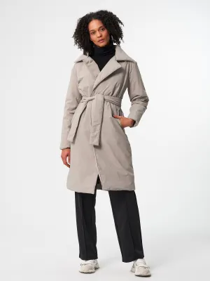 Padded Trench Coat - Cement Taupe (Unisex)