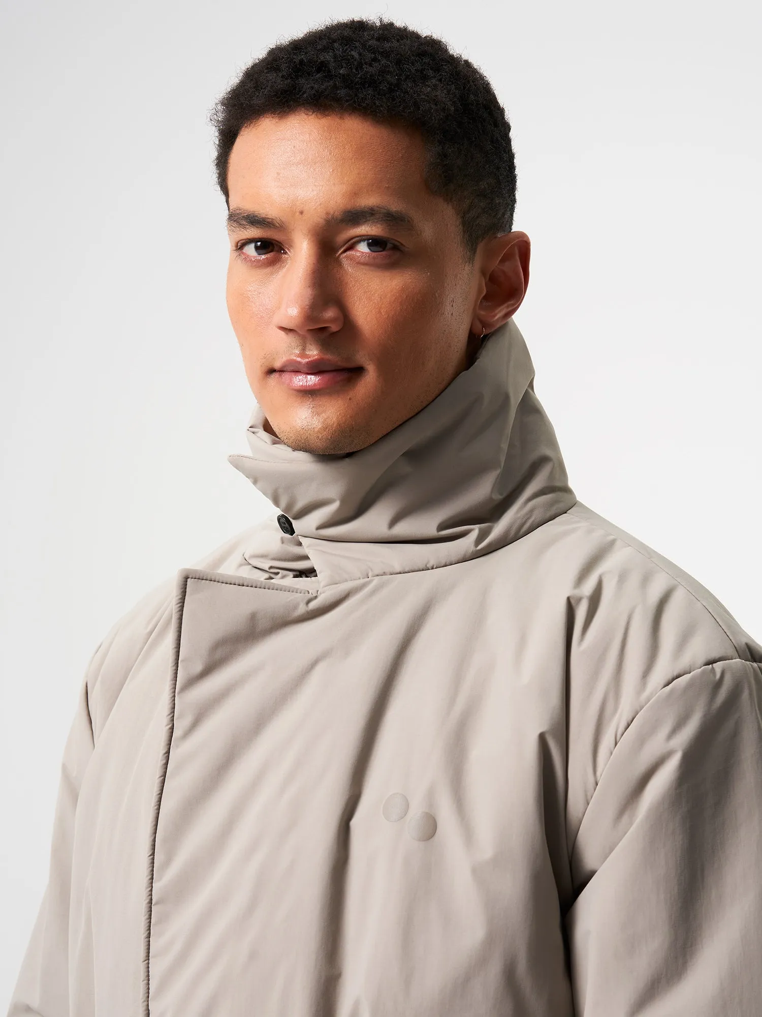 Padded Trench Coat - Cement Taupe (Unisex)