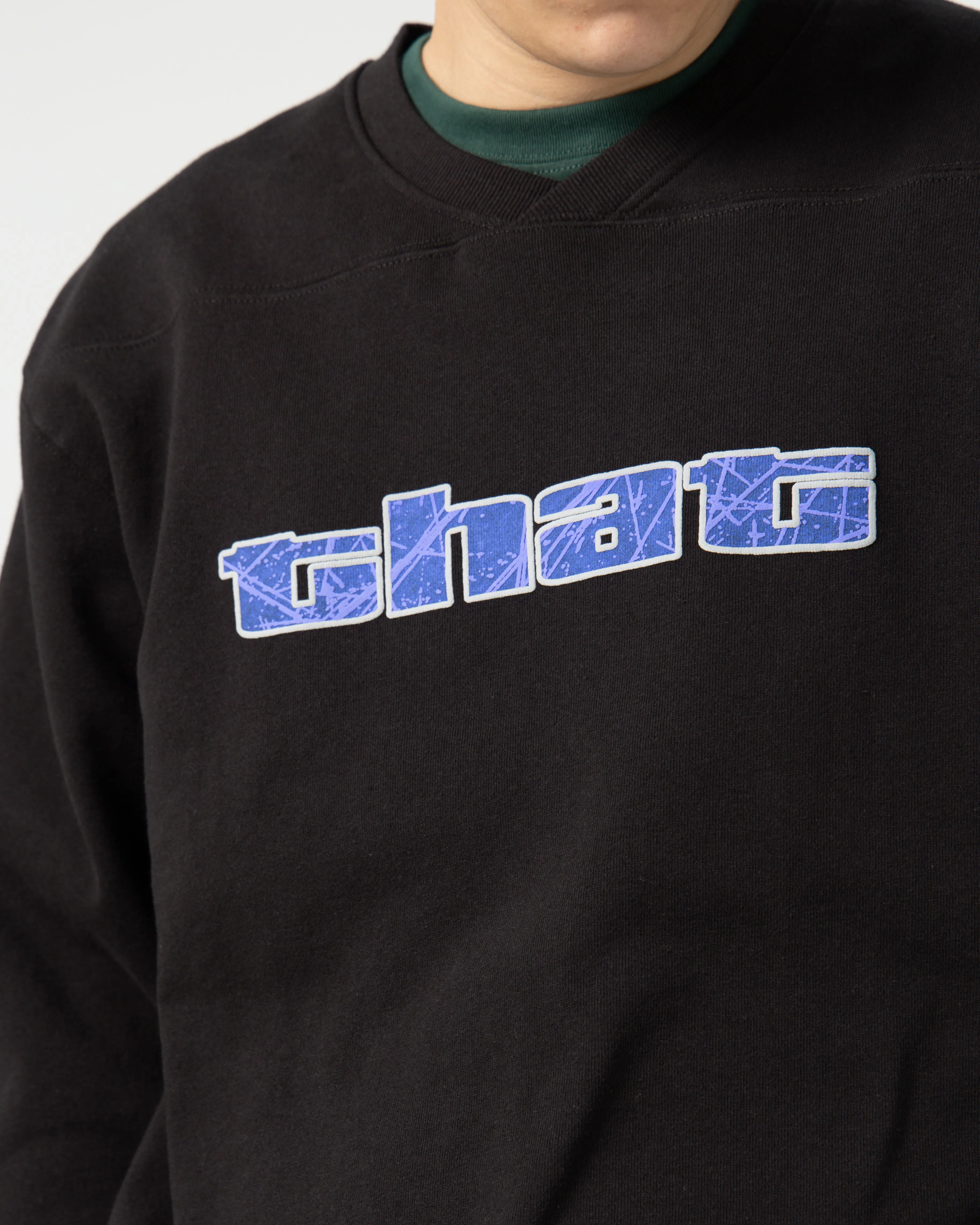 Paneled Sport Crewneck | Black
