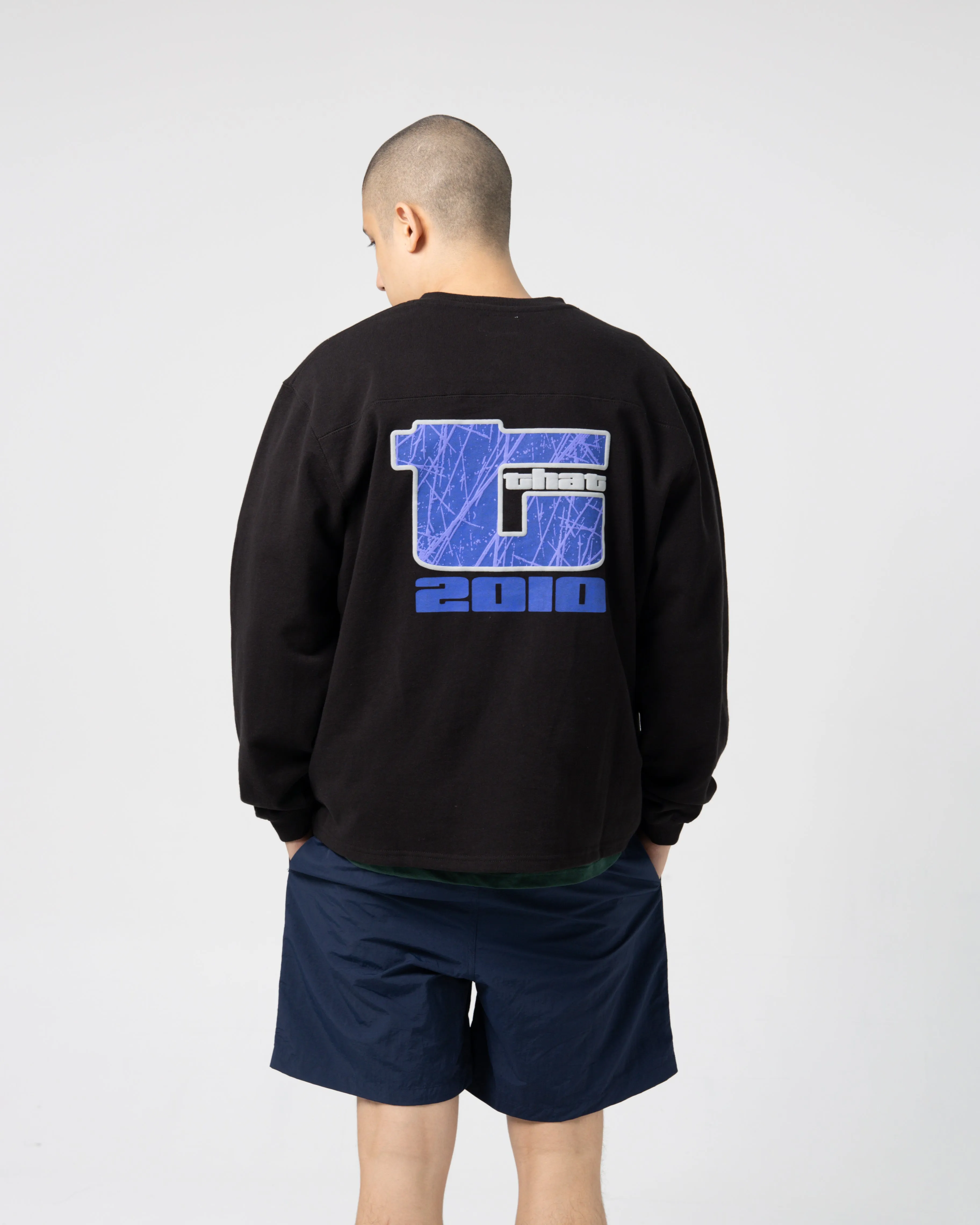 Paneled Sport Crewneck | Black