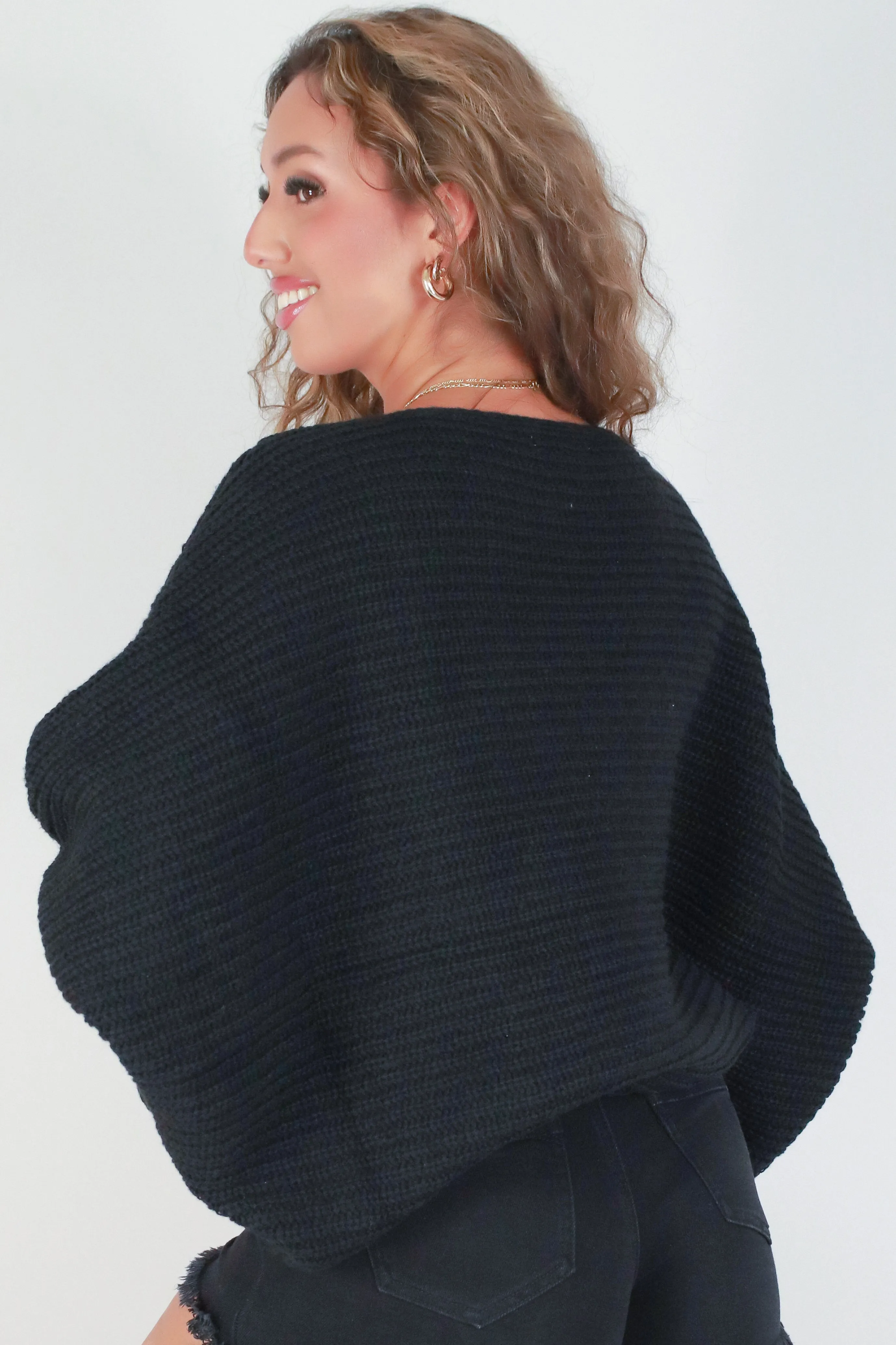 PAY ATTENTION DOLMAN SWEATER