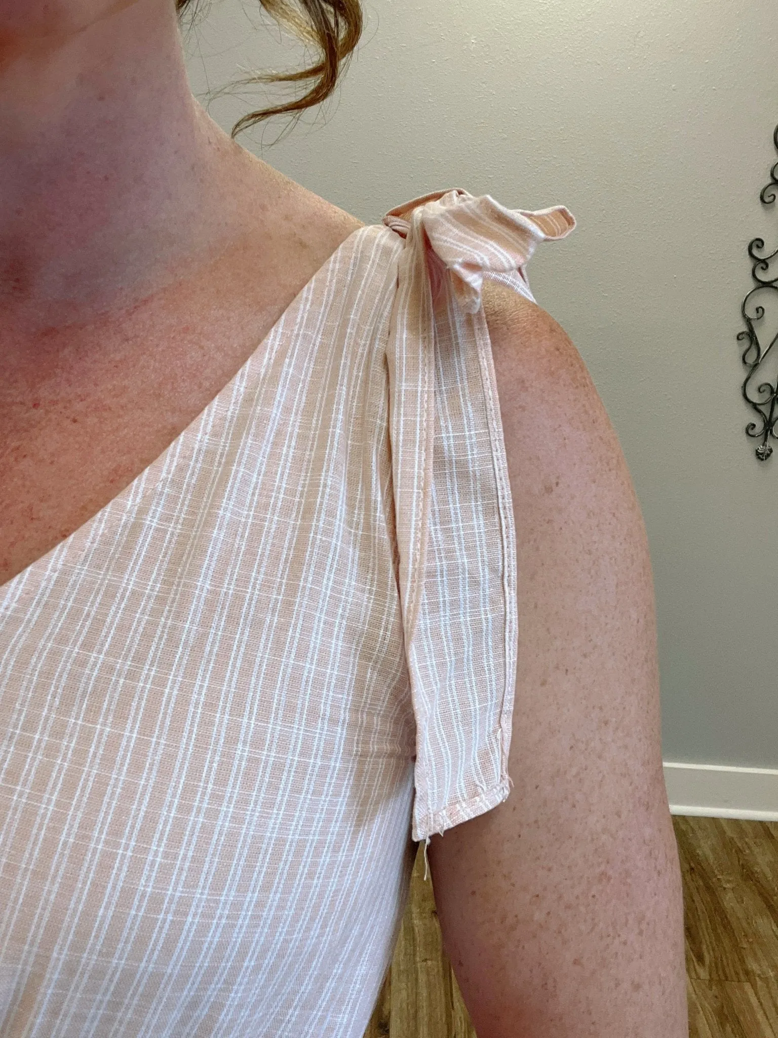 Peachy Keen Striped Midi Dress