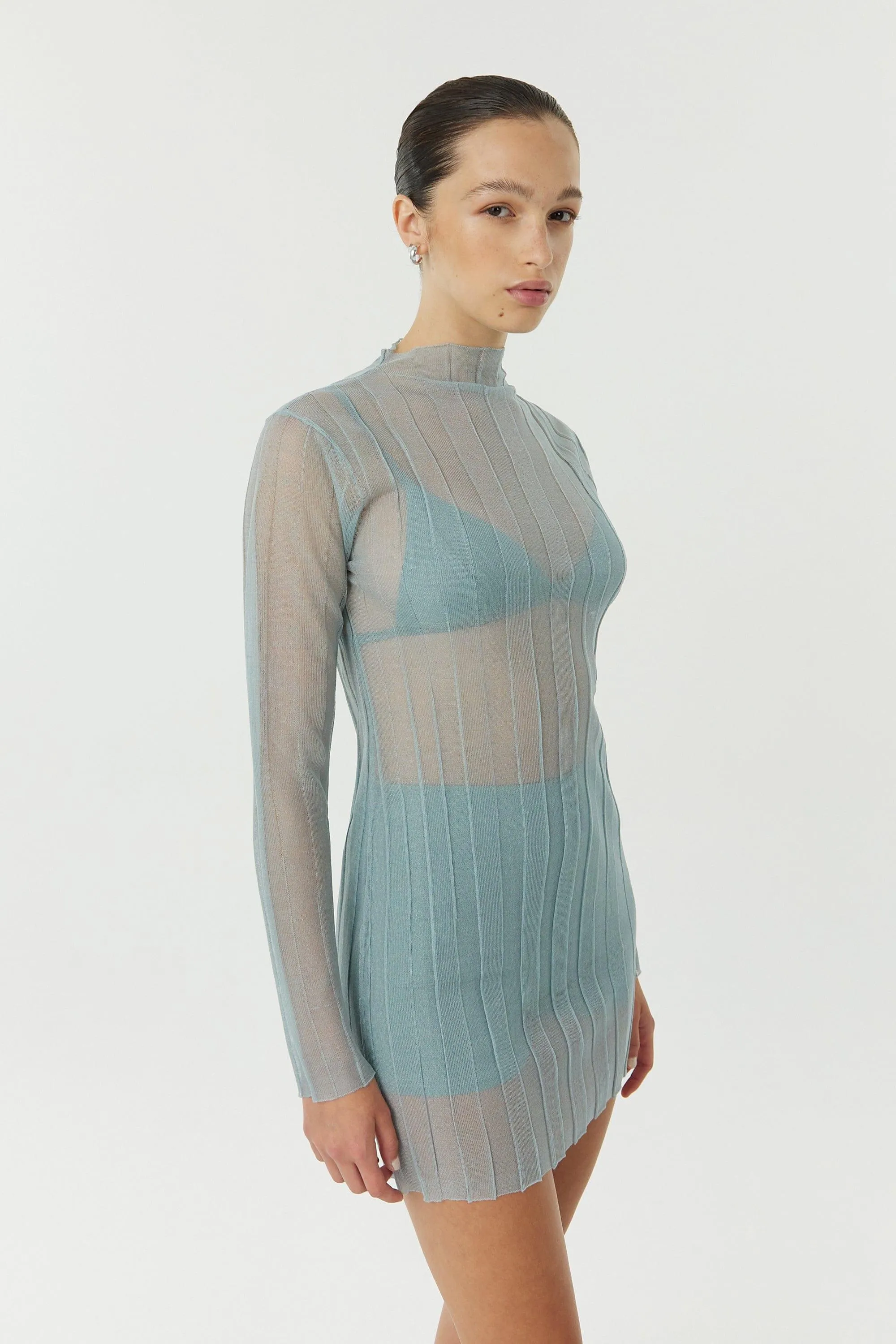 PEER THROUGH KNIT MINI DRESS | FLINT