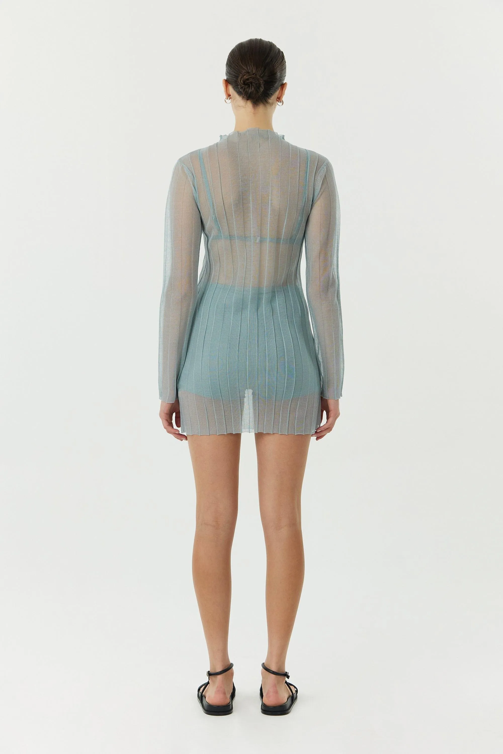 PEER THROUGH KNIT MINI DRESS | FLINT