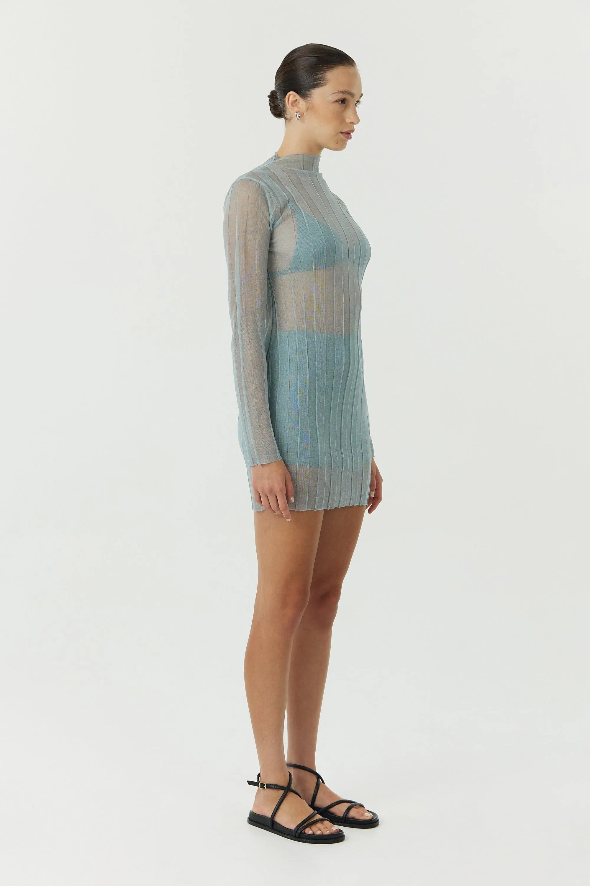 PEER THROUGH KNIT MINI DRESS | FLINT