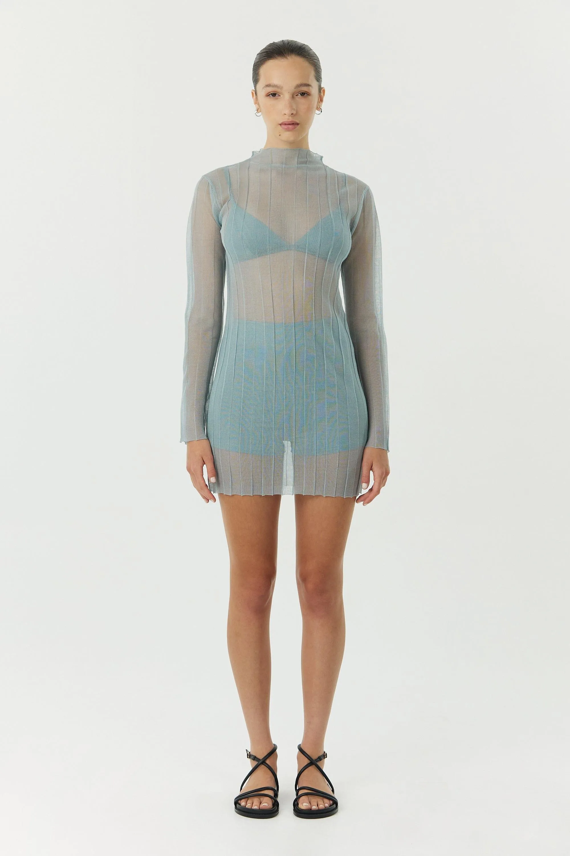 PEER THROUGH KNIT MINI DRESS | FLINT
