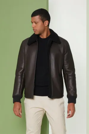 Perona   I   Mens-Outerwear- Spanish Marino Leather Jackets-Jadon Pma-Fv21-792940-Dark Brown  AS8223