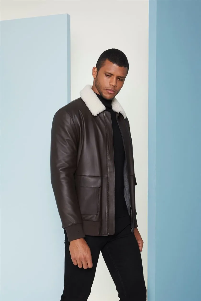 Perona   I   Mens-Outerweareather Jackets-Justin-Pma-Fv21-78465-Dark Brown  AS7603