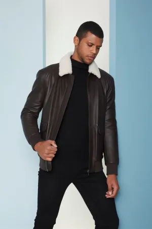 Perona   I   Mens-Outerweareather Jackets-Justin-Pma-Fv21-78465-Dark Brown  AS7603