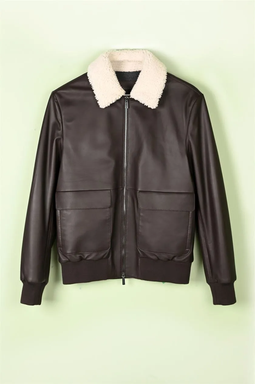 Perona   I   Mens-Outerweareather Jackets-Justin-Pma-Fv21-78465-Dark Brown  AS7603