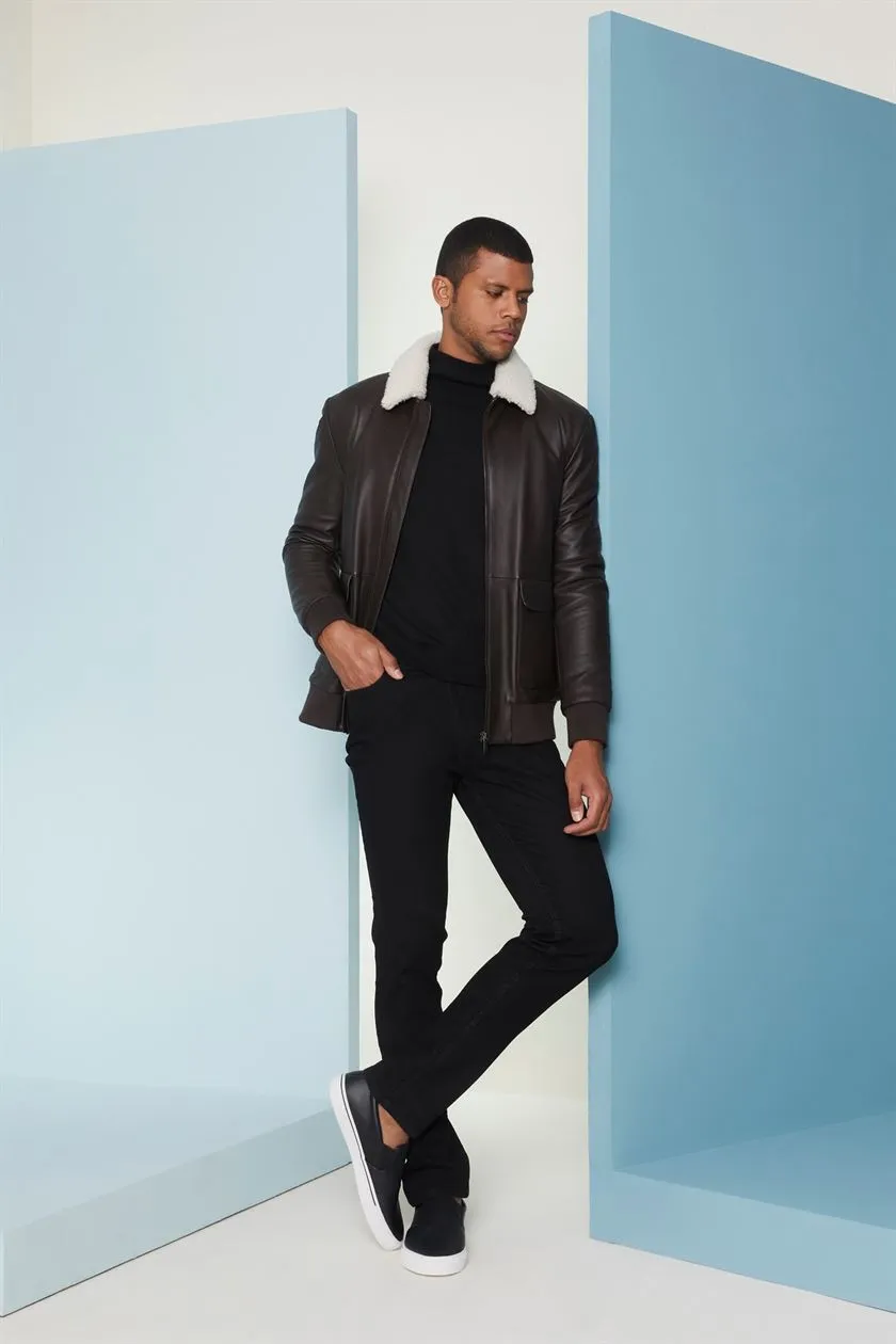 Perona   I   Mens-Outerweareather Jackets-Justin-Pma-Fv21-78465-Dark Brown  AS7603