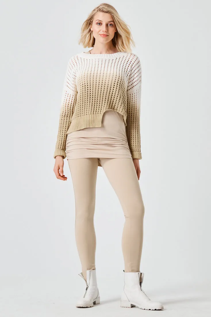 Pima Cotton Dip Dyed Boatneck Sweater