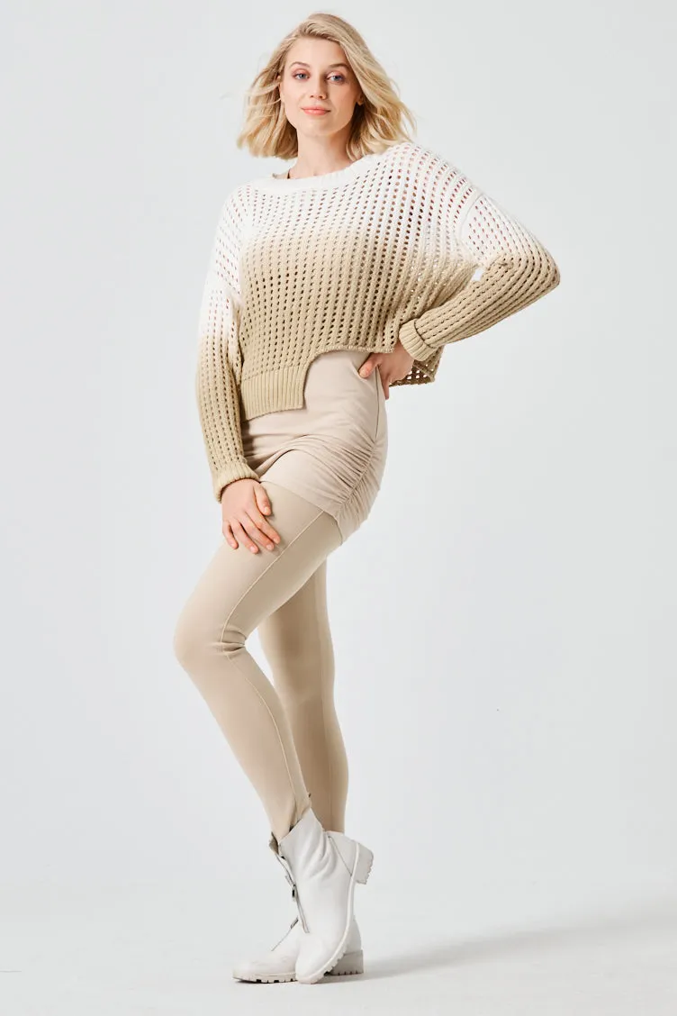 Pima Cotton Dip Dyed Boatneck Sweater