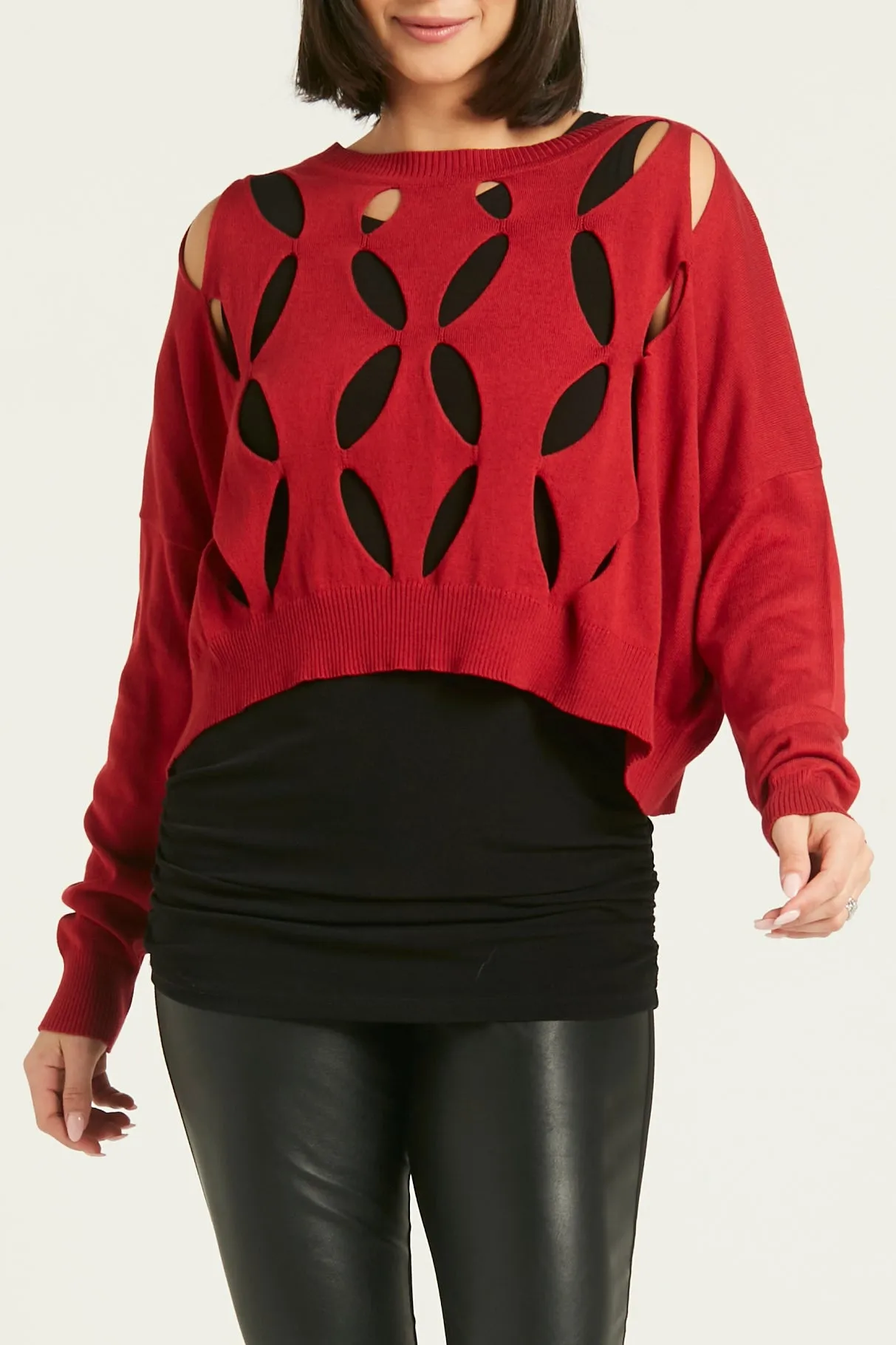 Pima Cotton Flower Power Mini Crewneck Sweater