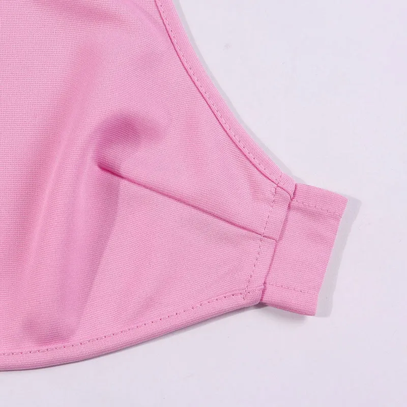 Pink 2 Piece Set Crop Top and Cargo Pants