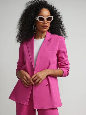 Pink Denim Blazer