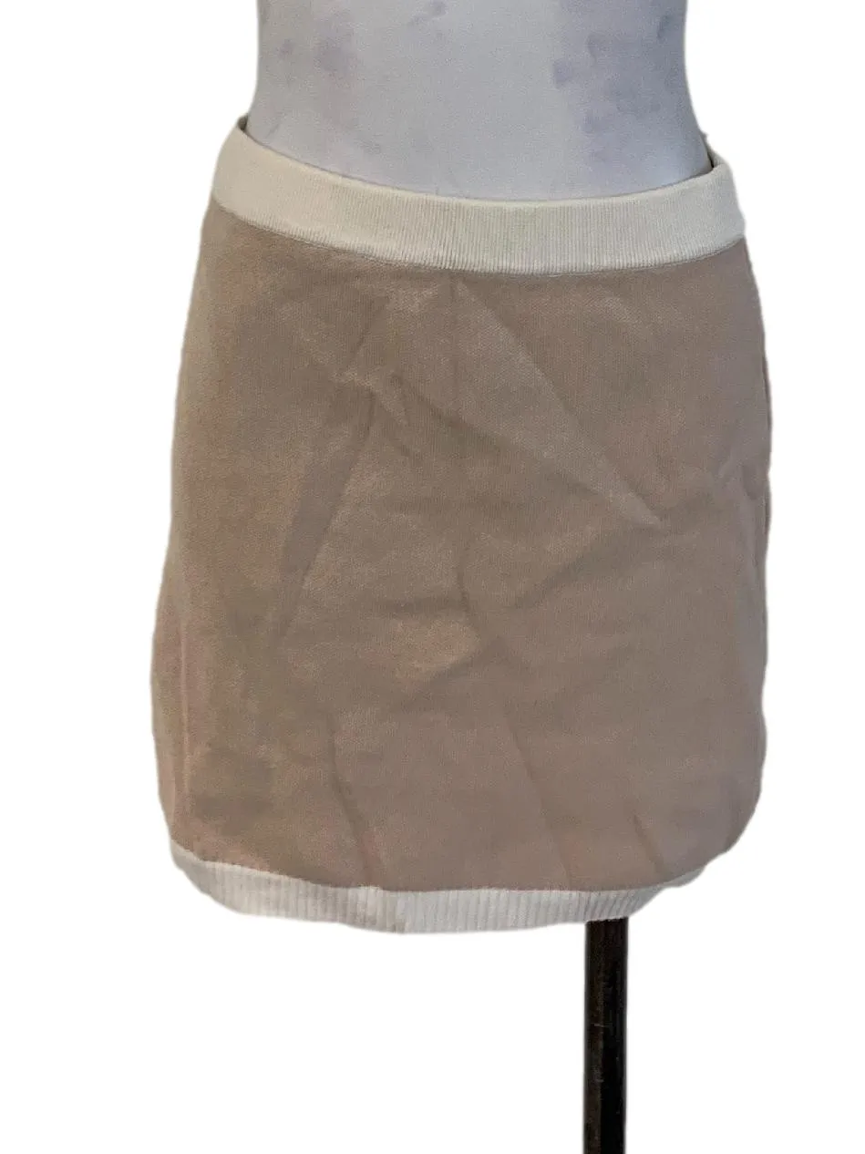 Pink Plain Mini Skirt