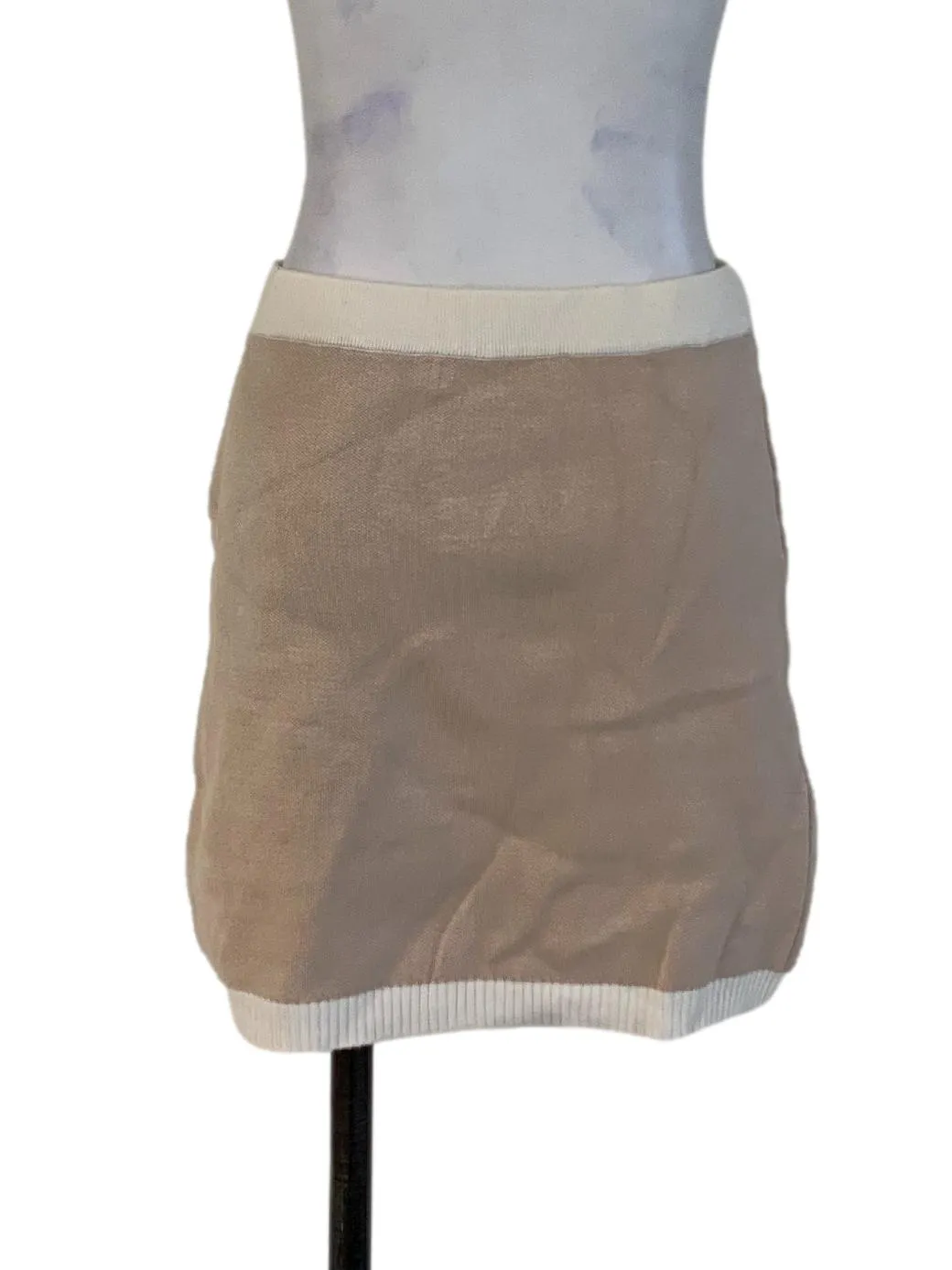 Pink Plain Mini Skirt