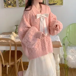 pink v neck sweater  UB96018