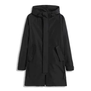 Pioneer camp long trench coat men brand-clothing casual hooded mens overcoat quality windbreaker male coat black green AFY803121