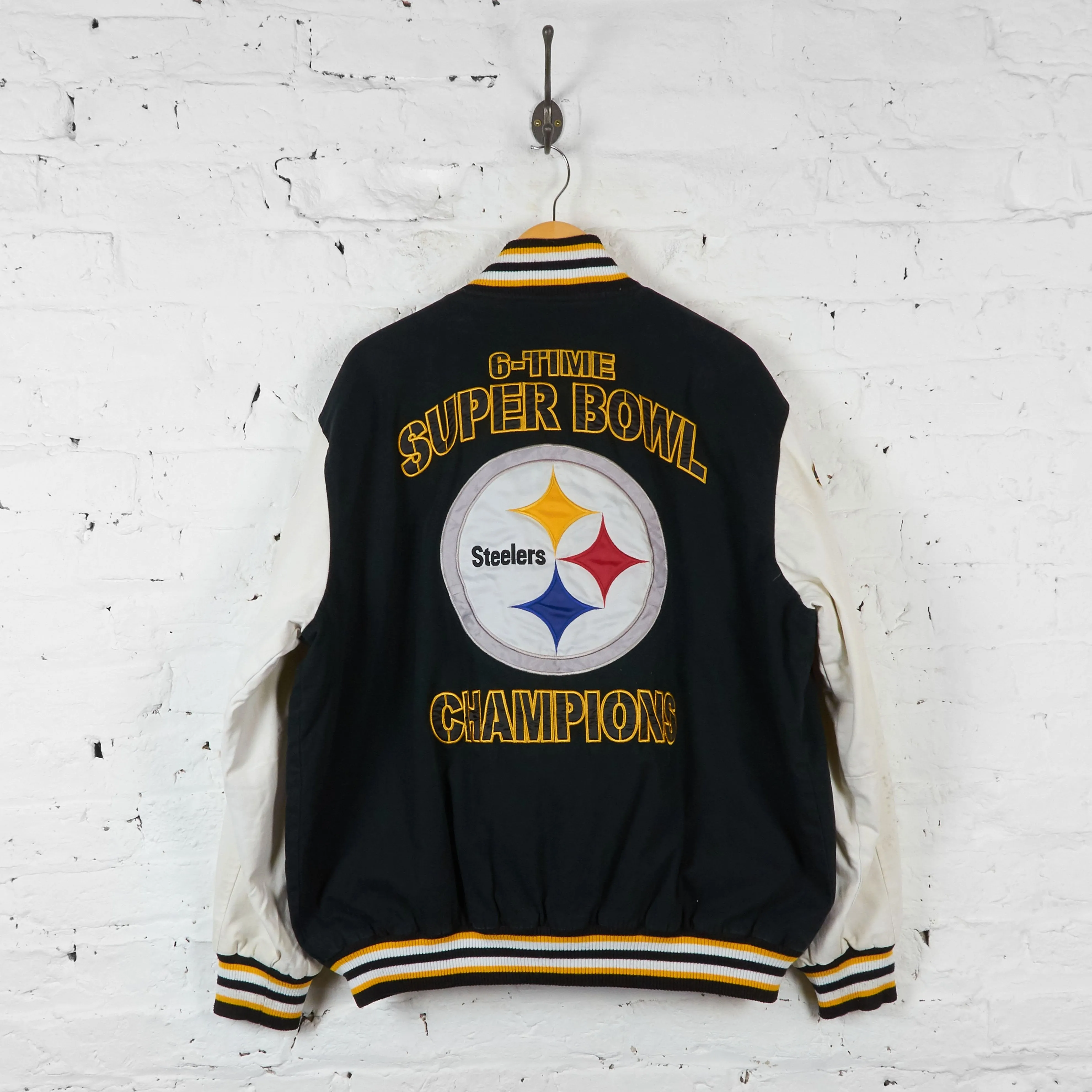 Pittsburgh Steelers Super Bowl Bomber Jacket - Black - XL