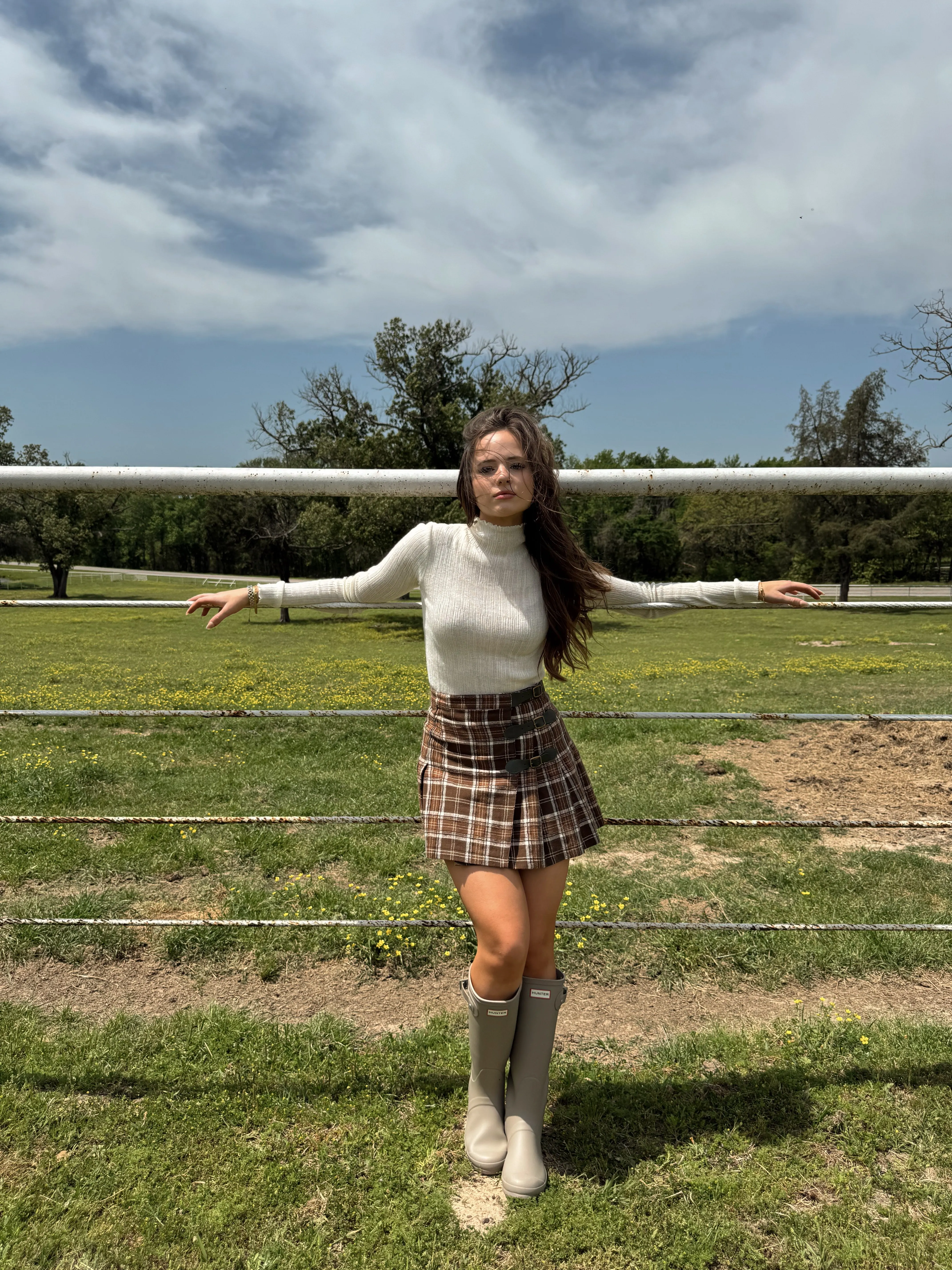 Plaid Olive Mini Skirt