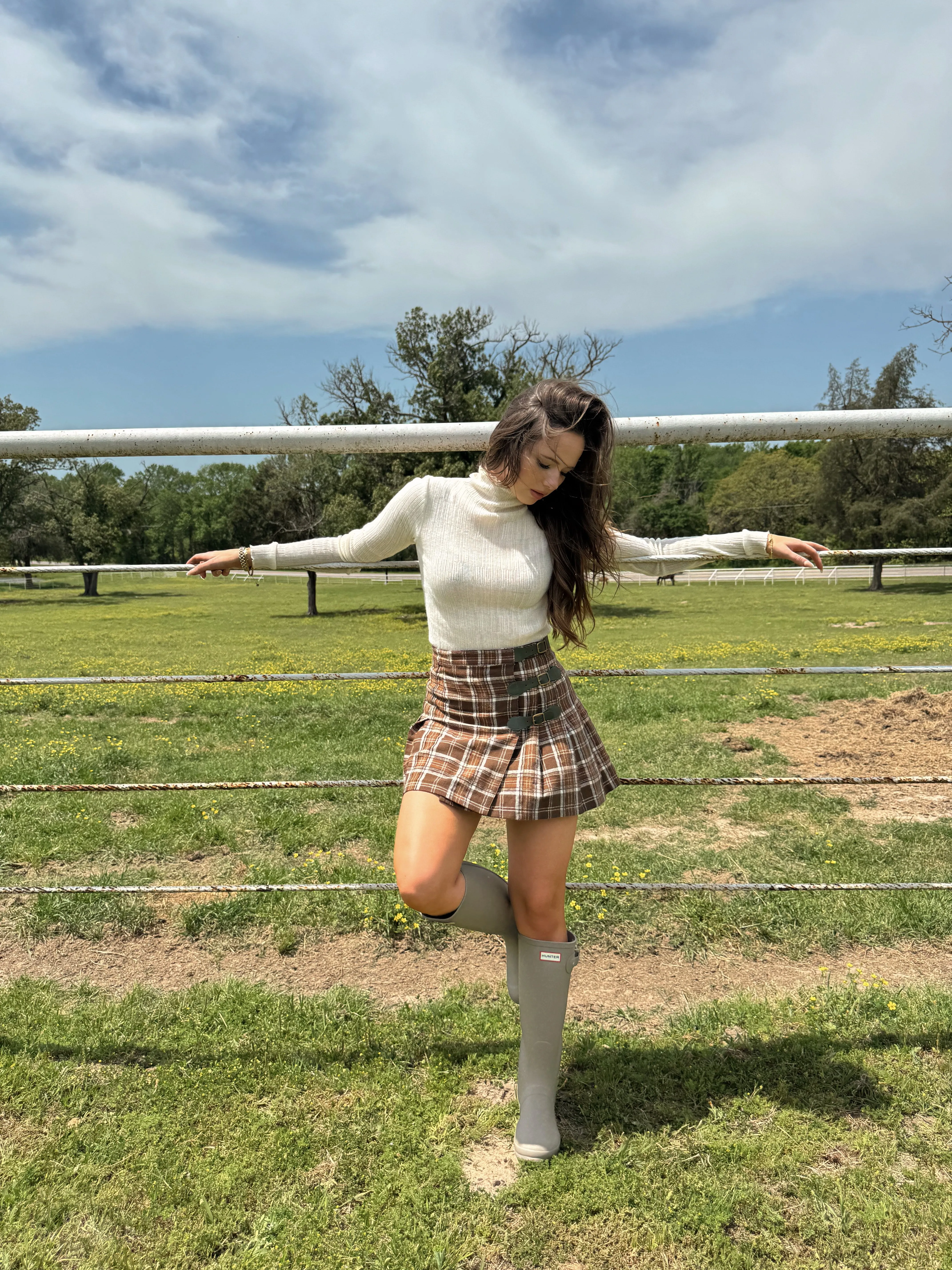 Plaid Olive Mini Skirt