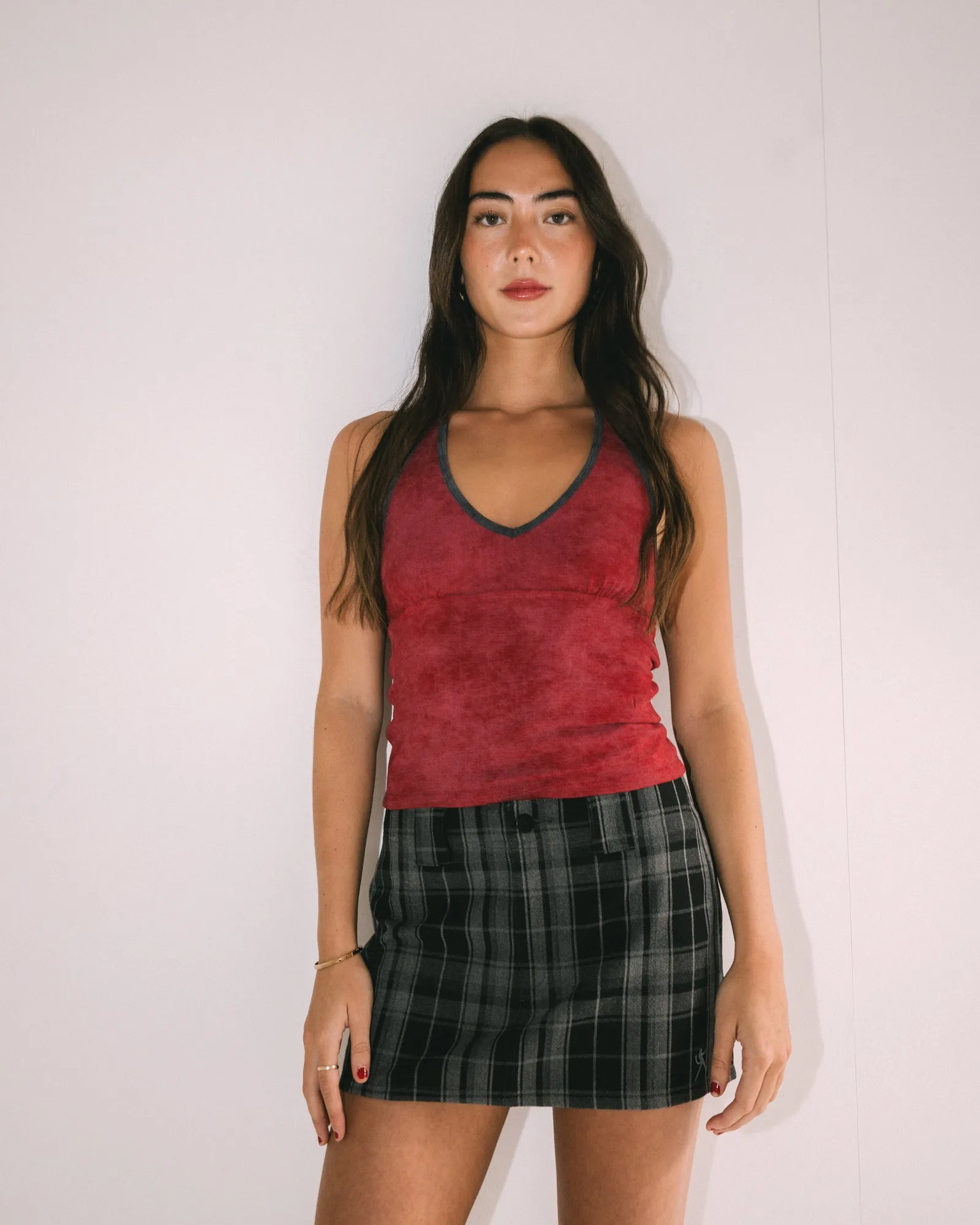 Plaidnani Low Rise Mini Skirt
