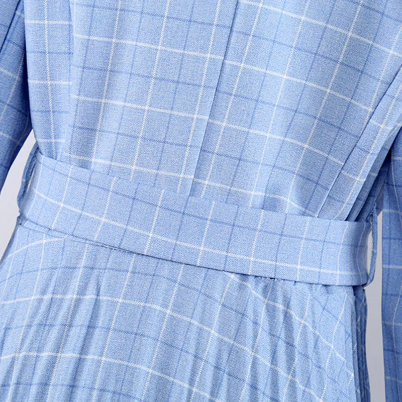 Pleated Dress Fashion Plaid Long Skirt A-line Skirt