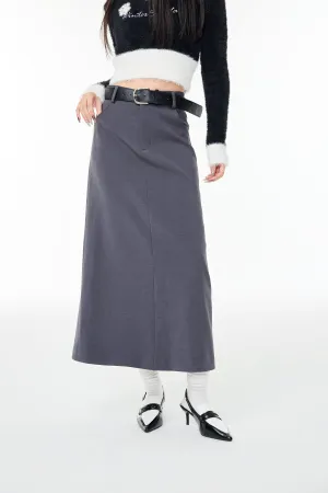 pleated high waist a-line skirt