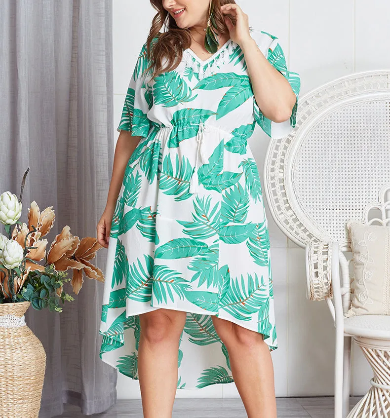 Plus Size Short Sleeve Loose Dress