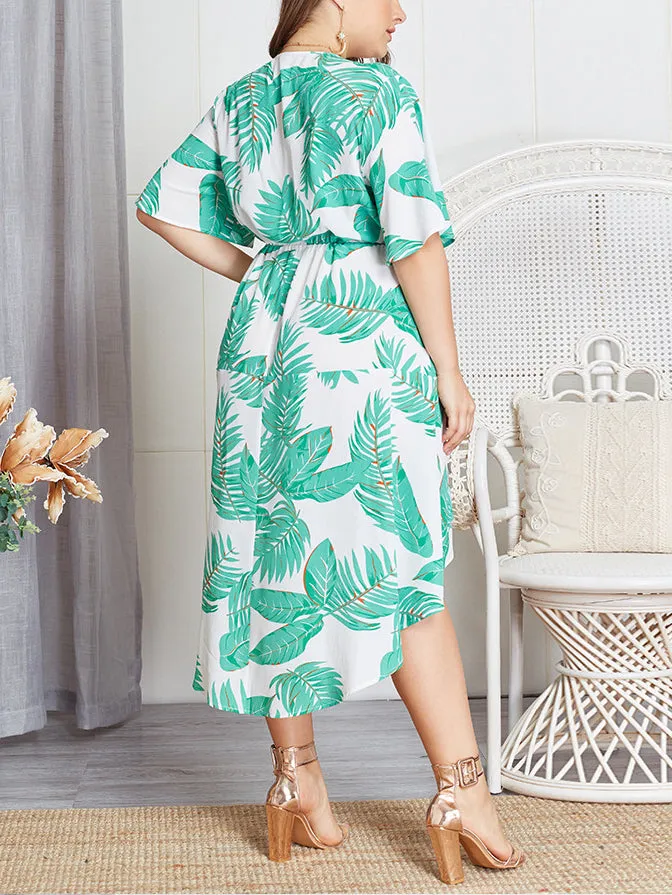 Plus Size Short Sleeve Loose Dress