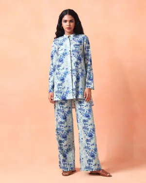 PORCELAIN SHIRT WITH CARGO PANTS