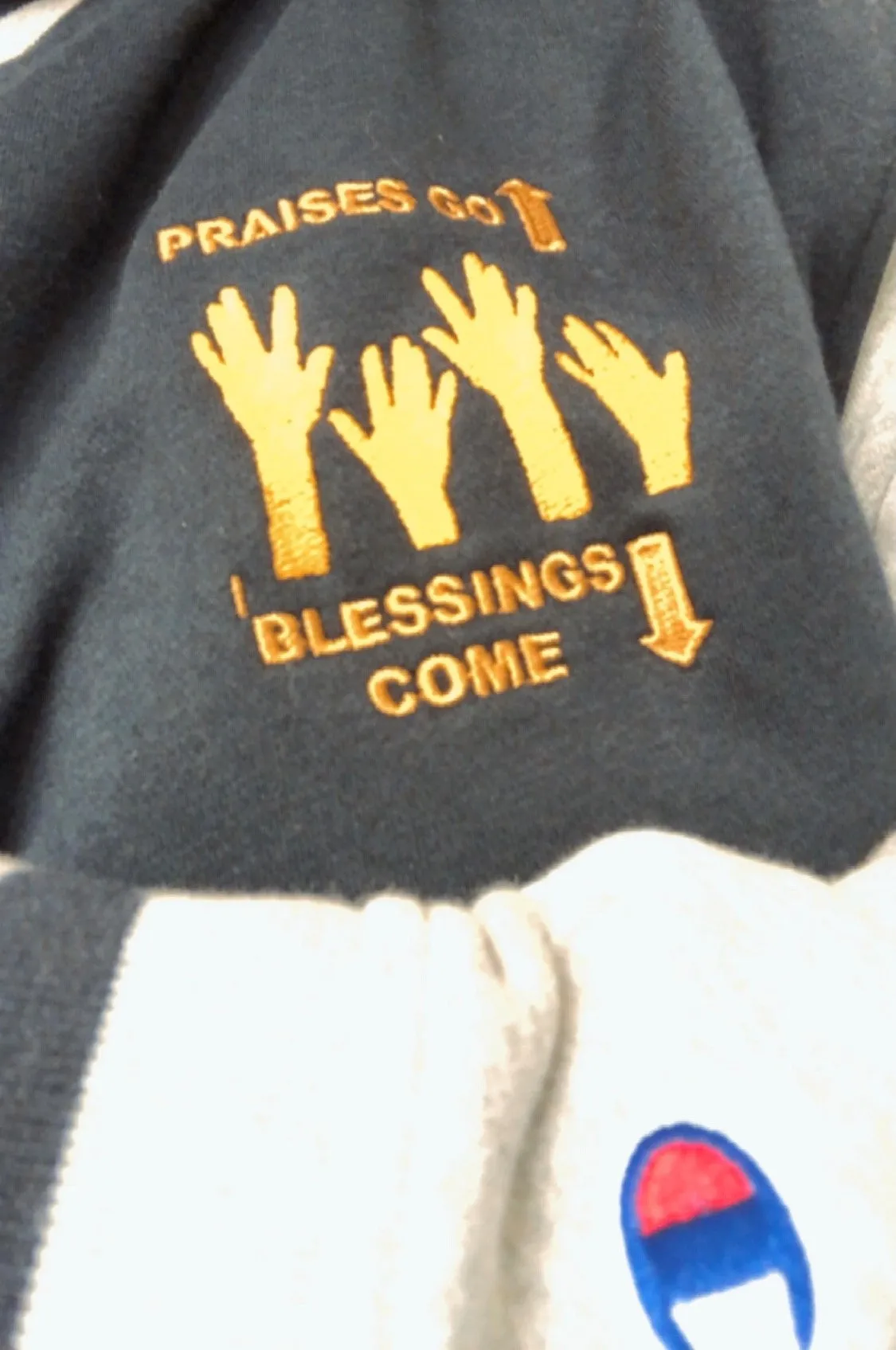 Praises Up Embroidered Champion Bomber Jacket