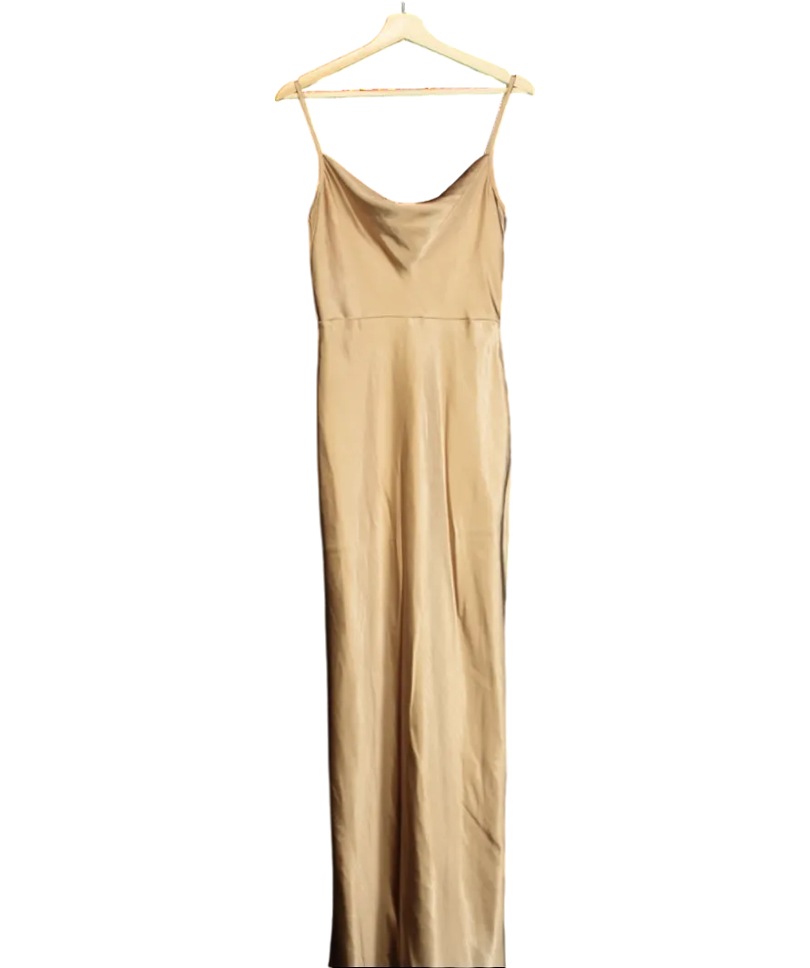 PRETTY LAVISH Nude Amelia Maxi Dress UK 10