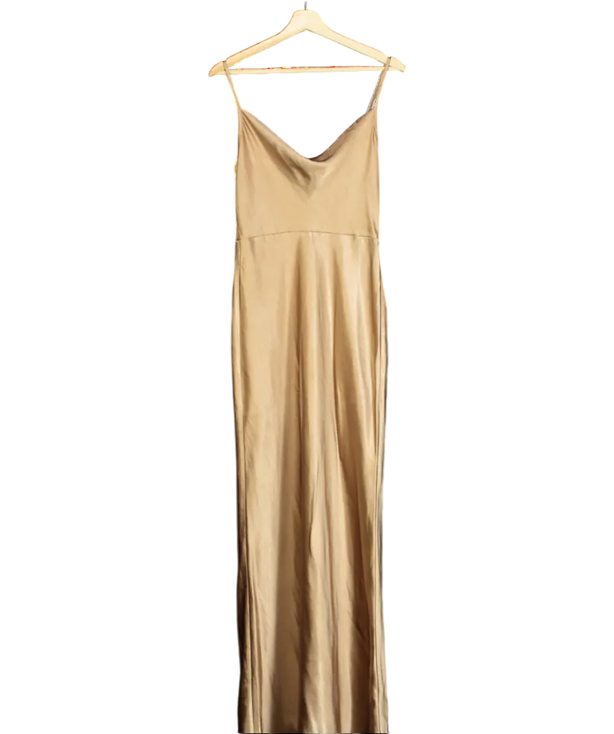 PRETTY LAVISH Nude Amelia Maxi Dress UK 10