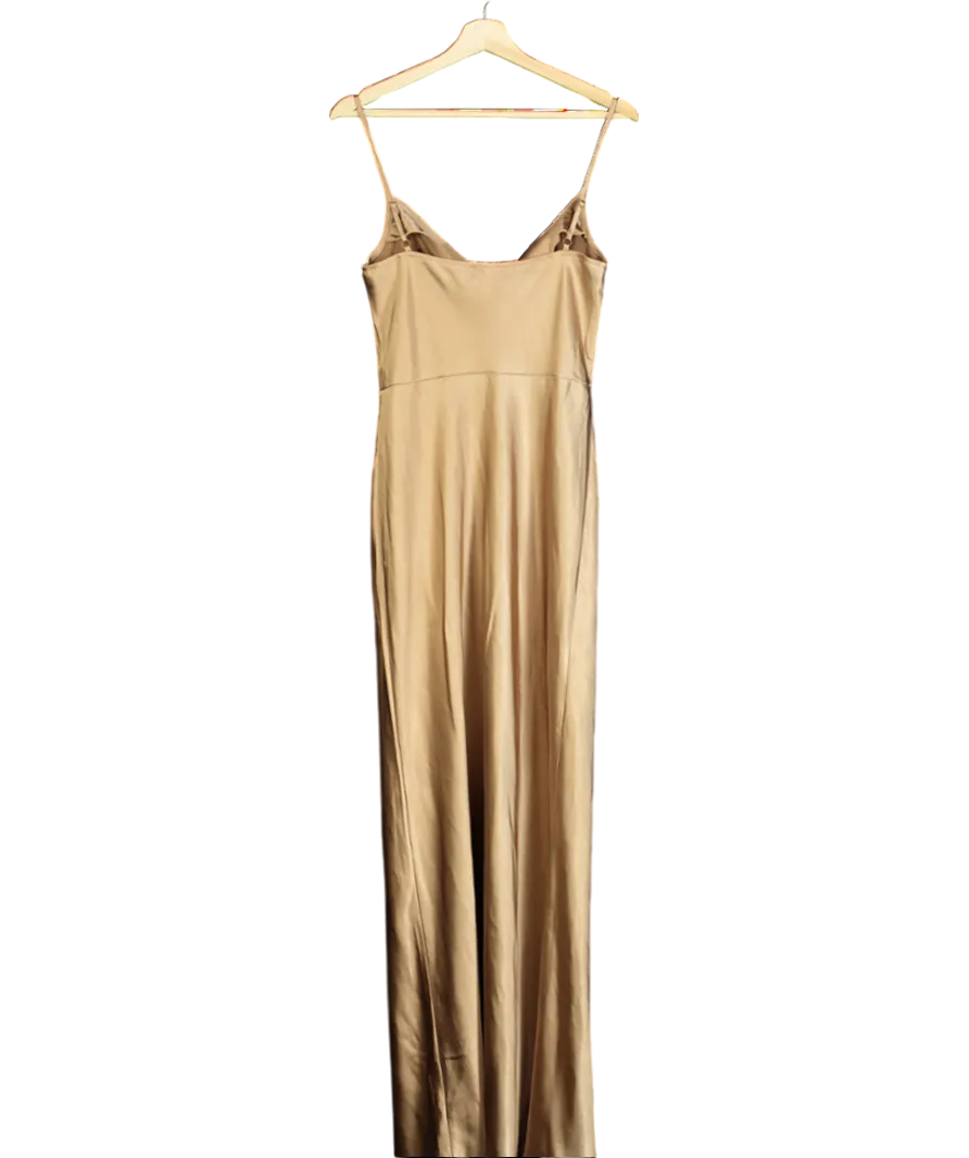 PRETTY LAVISH Nude Amelia Maxi Dress UK 10