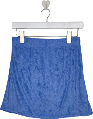 Princess Polly Blue Towelling Mini Skirt UK 10