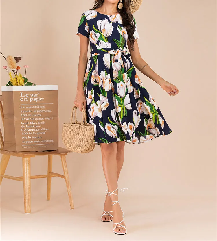 Printed Lace Dress