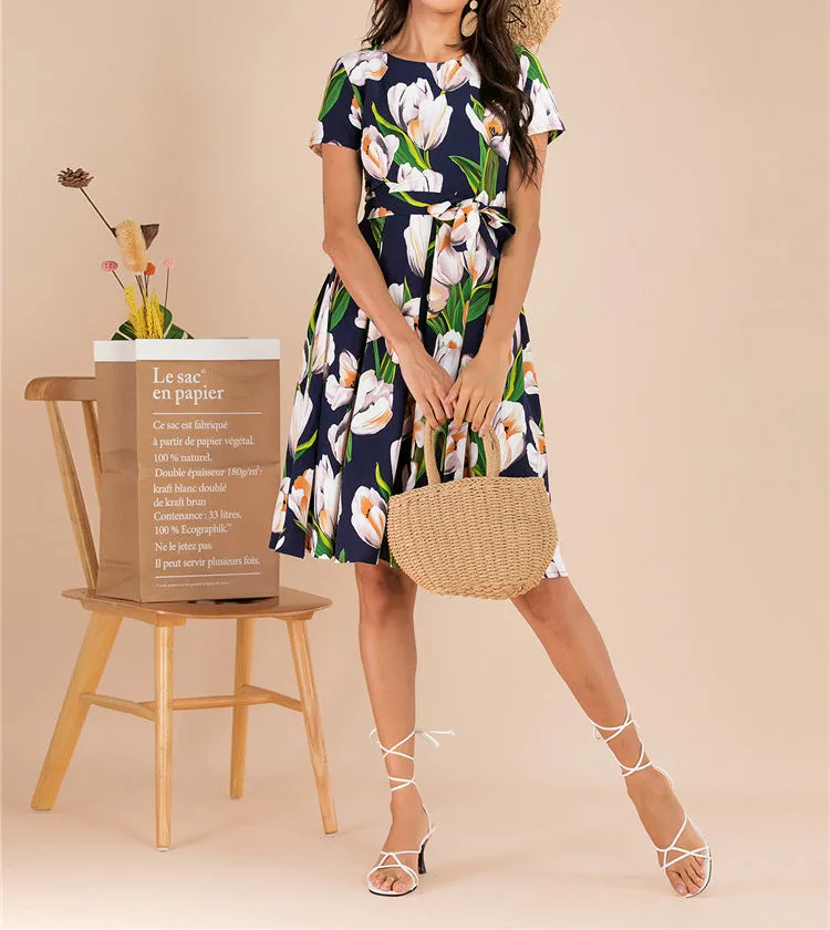 Printed Lace Dress
