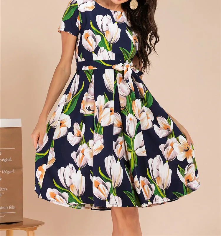 Printed Lace Dress
