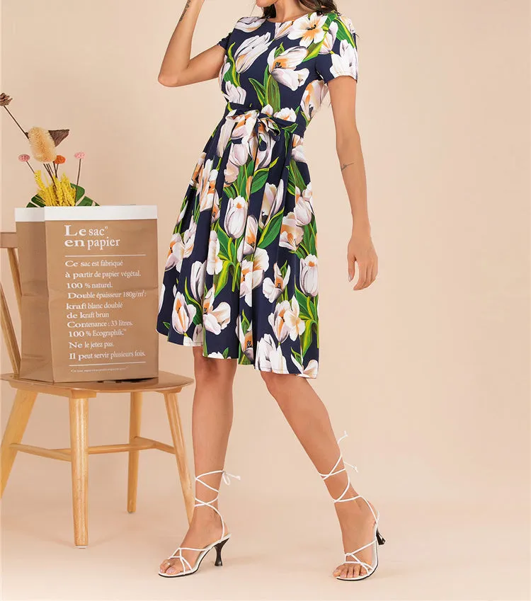 Printed Lace Dress