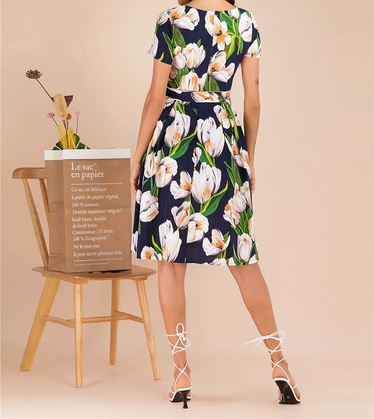 Printed Lace Dress