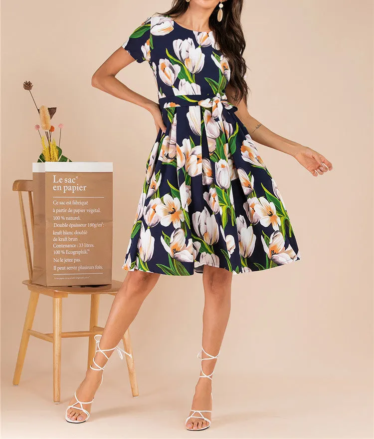 Printed Lace Dress